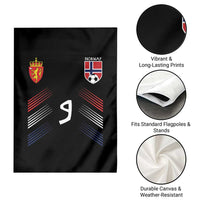 Norway Football Crest Jersey Style Garden Flag Number 9 Viking Athletic for Soccer Fan