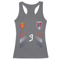 Norway Football Crest Jersey Style Racerback Tank Top Number 9 Viking Athletic for Soccer Fan