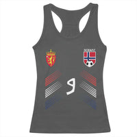 Norway Football Crest Jersey Style Racerback Tank Top Number 9 Viking Athletic for Soccer Fan