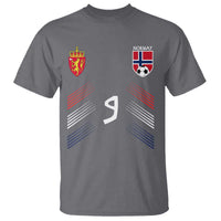 Norway Football Crest Jersey Style T Shirt Number 9 Viking Athletic for Soccer Fan