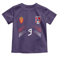 Norway Football Crest Jersey Style Toddler T Shirt Number 9 Viking Athletic for Soccer Fan