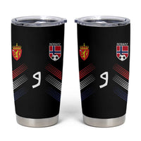 Norway Football Crest Jersey Style Tumbler Cup Number 9 Viking Athletic for Soccer Fan