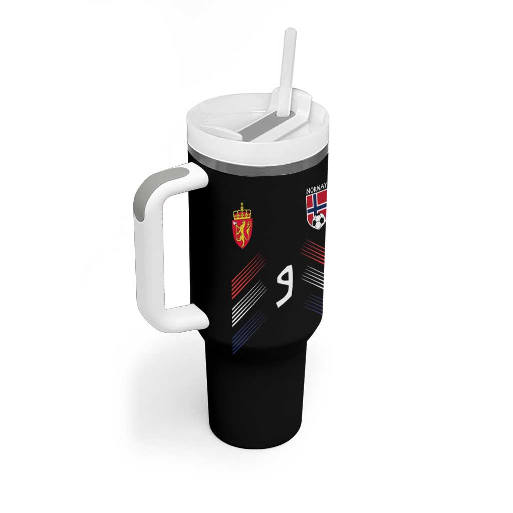 Norway Football Crest Jersey Style Tumbler With Handle Number 9 Viking Athletic for Soccer Fan