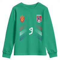 Norway Football Crest Jersey Style Youth Sweatshirt Number 9 Viking Athletic for Soccer Fan