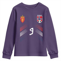 Norway Football Crest Jersey Style Youth Sweatshirt Number 9 Viking Athletic for Soccer Fan