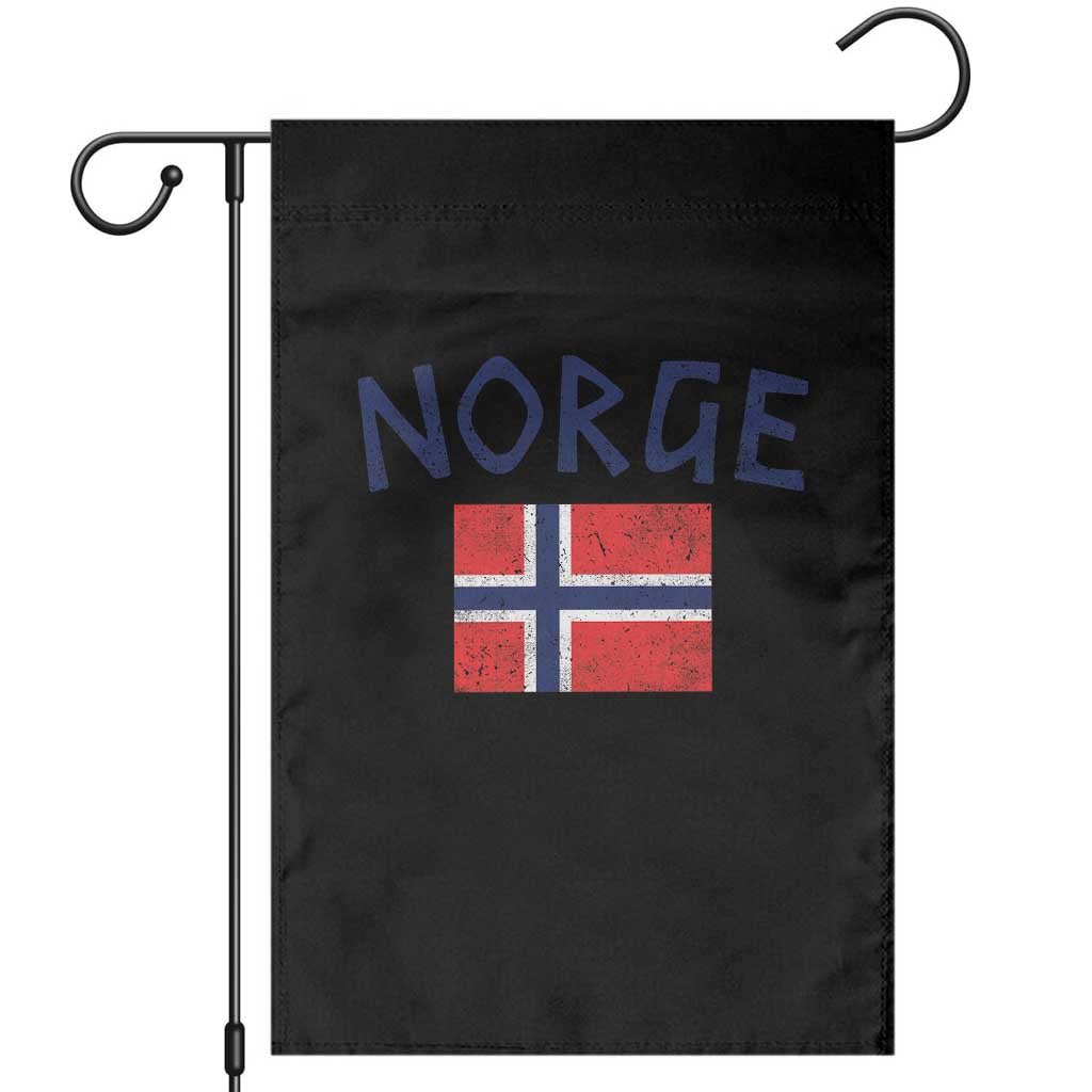 Norway Norge Soccer Design Vintage Norwegian Flag Garden Flag