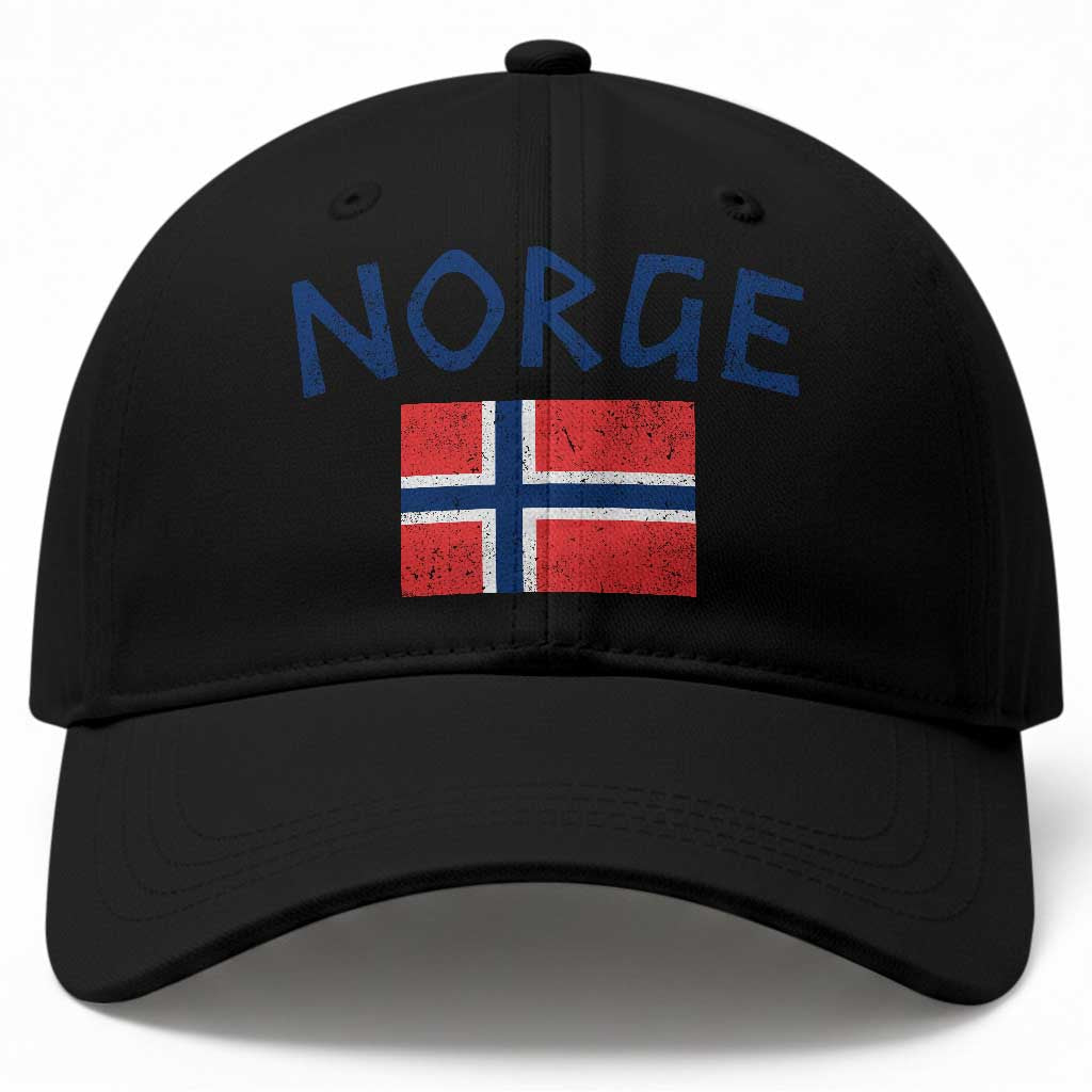 Norway Norge Soccer Design Vintage Norwegian Flag Baseball Cap