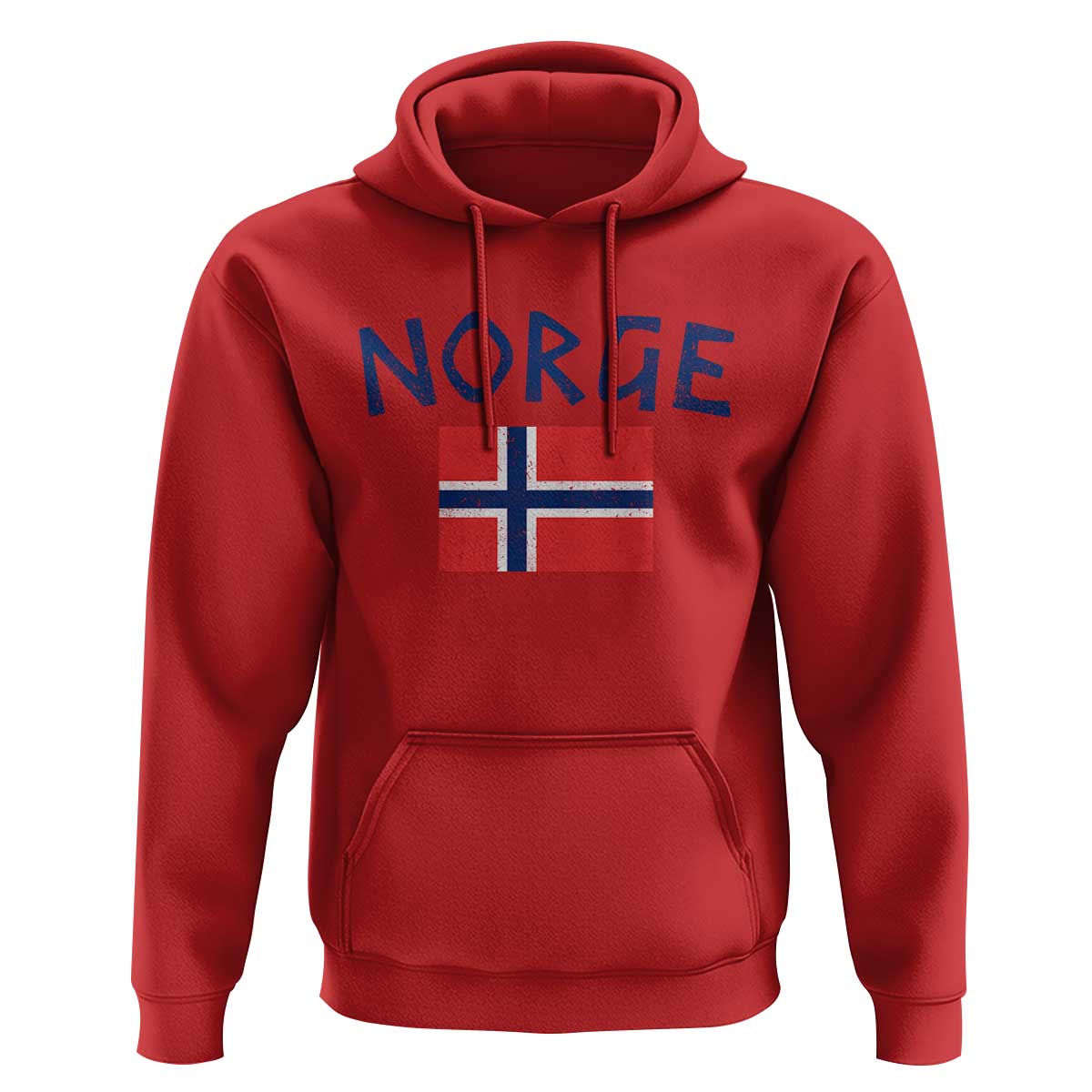 Norway Norge Soccer Design Vintage Norwegian Flag Hoodie