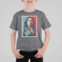 The First But Not The Last T Shirt For Kid Madam Harris 2024 USA Portrait Presidential Election - Wonder Print Shop