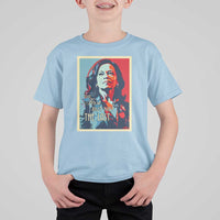 The First But Not The Last T Shirt For Kid Madam Harris 2024 USA Portrait Presidential Election - Wonder Print Shop