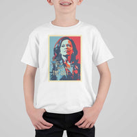 The First But Not The Last T Shirt For Kid Madam Harris 2024 USA Portrait Presidential Election - Wonder Print Shop