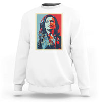 The First But Not The Last Sweatshirt Madam Harris 2024 USA Portrait Presidential Election - Wonder Print Shop