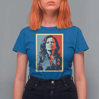 The First But Not The Last T Shirt For Women Madam Harris 2024 USA Portrait Presidential Election - Wonder Print Shop