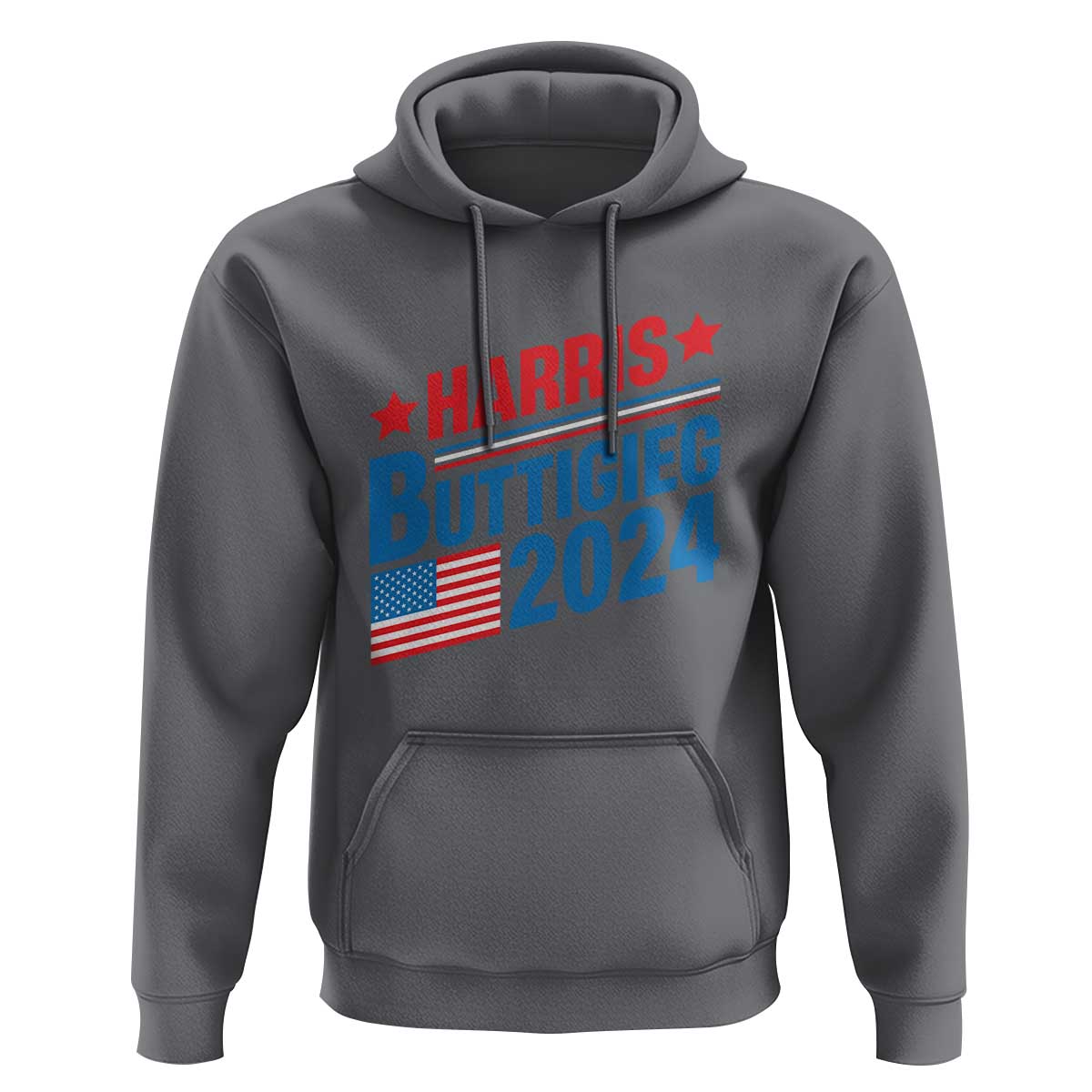 Harris Buttigieg 2024 Hoodie Presidential Election American Flag - Wonder Print Shop