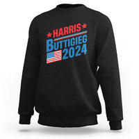 Harris Buttigieg 2024 Sweatshirt Presidential Election American Flag - Wonder Print Shop