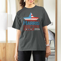 Harris Ocasio Cortez 2024 T Shirt For Women American Flag Election Star - Wonder Print Shop