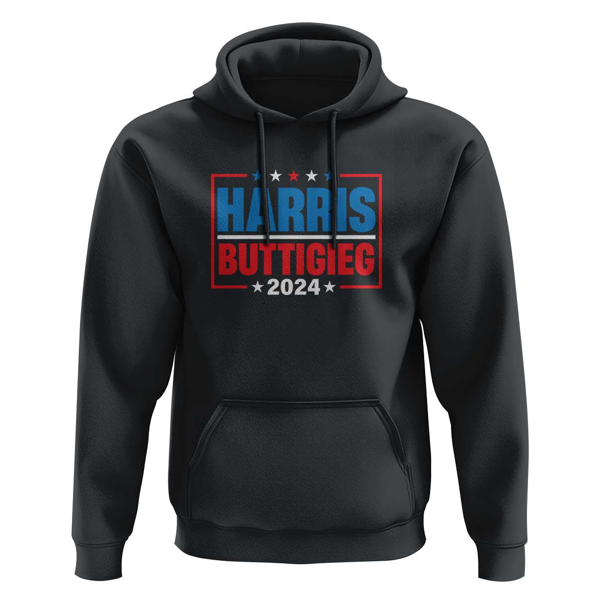 Harris Buttigieg 2024 Hoodie Presidential Election American Flag Star - Wonder Print Shop