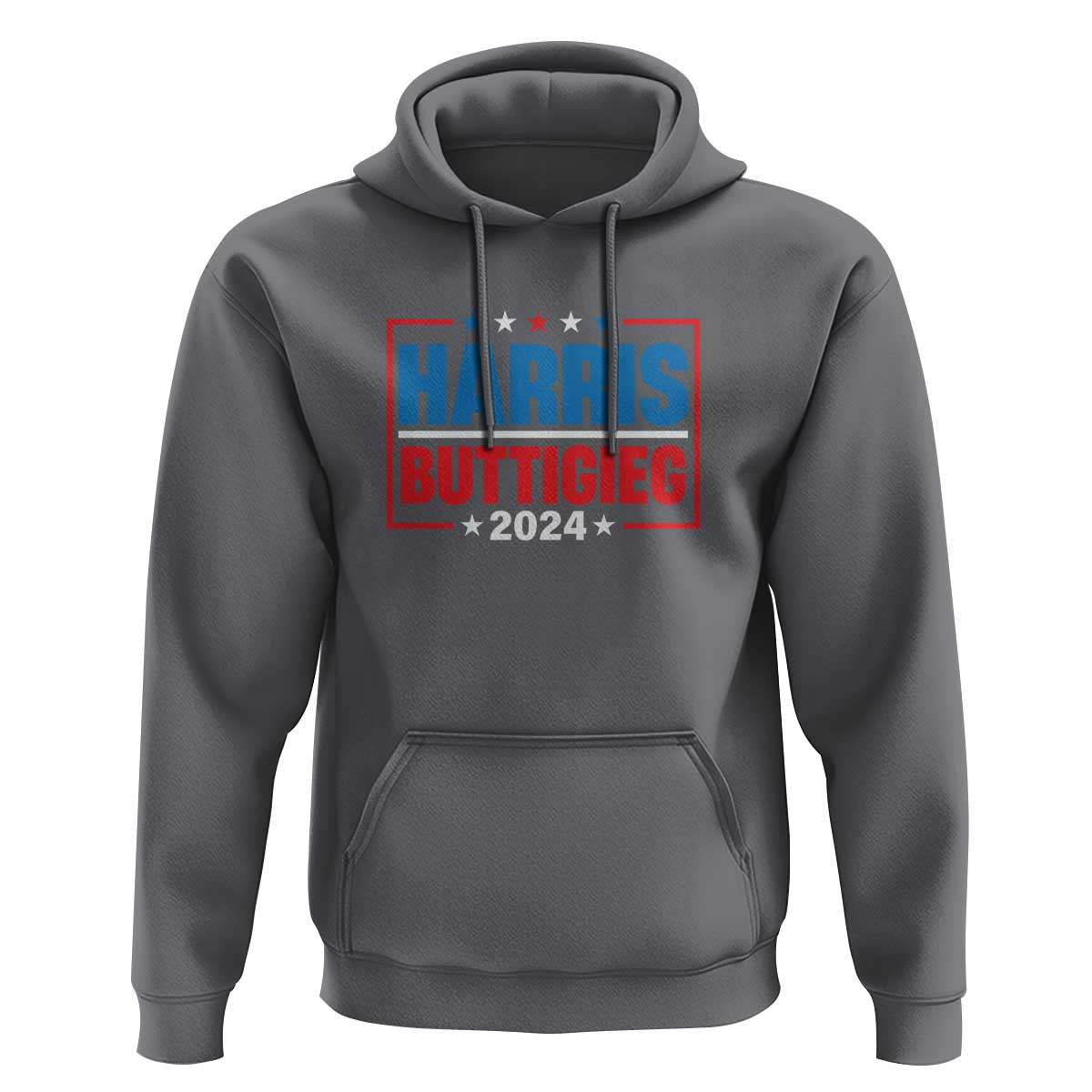Harris Buttigieg 2024 Hoodie Presidential Election American Flag Star - Wonder Print Shop