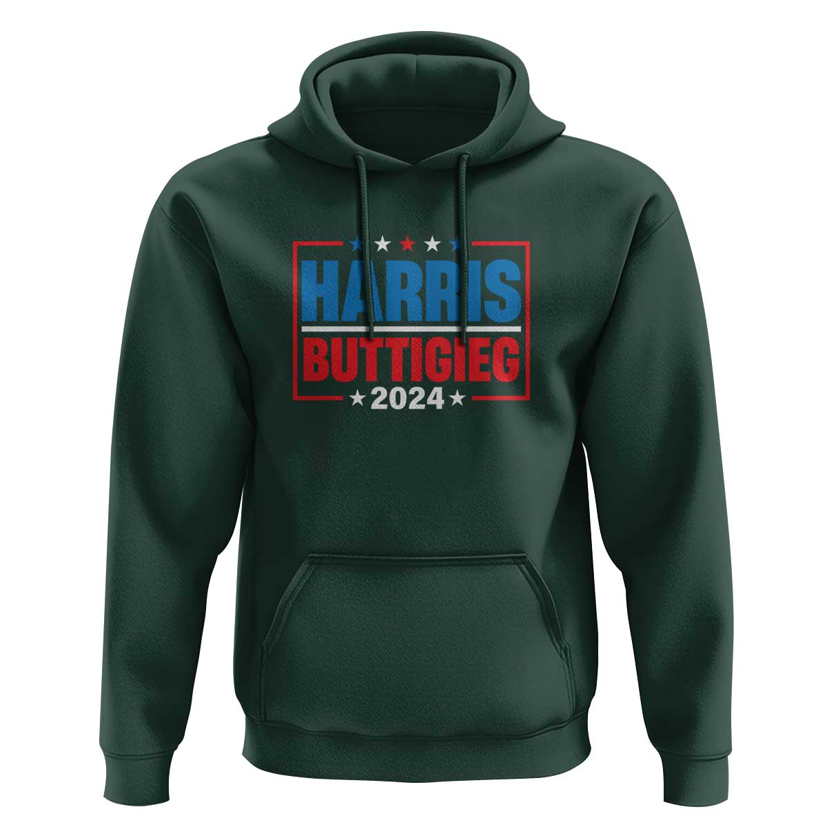 Harris Buttigieg 2024 Hoodie Presidential Election American Flag Star - Wonder Print Shop