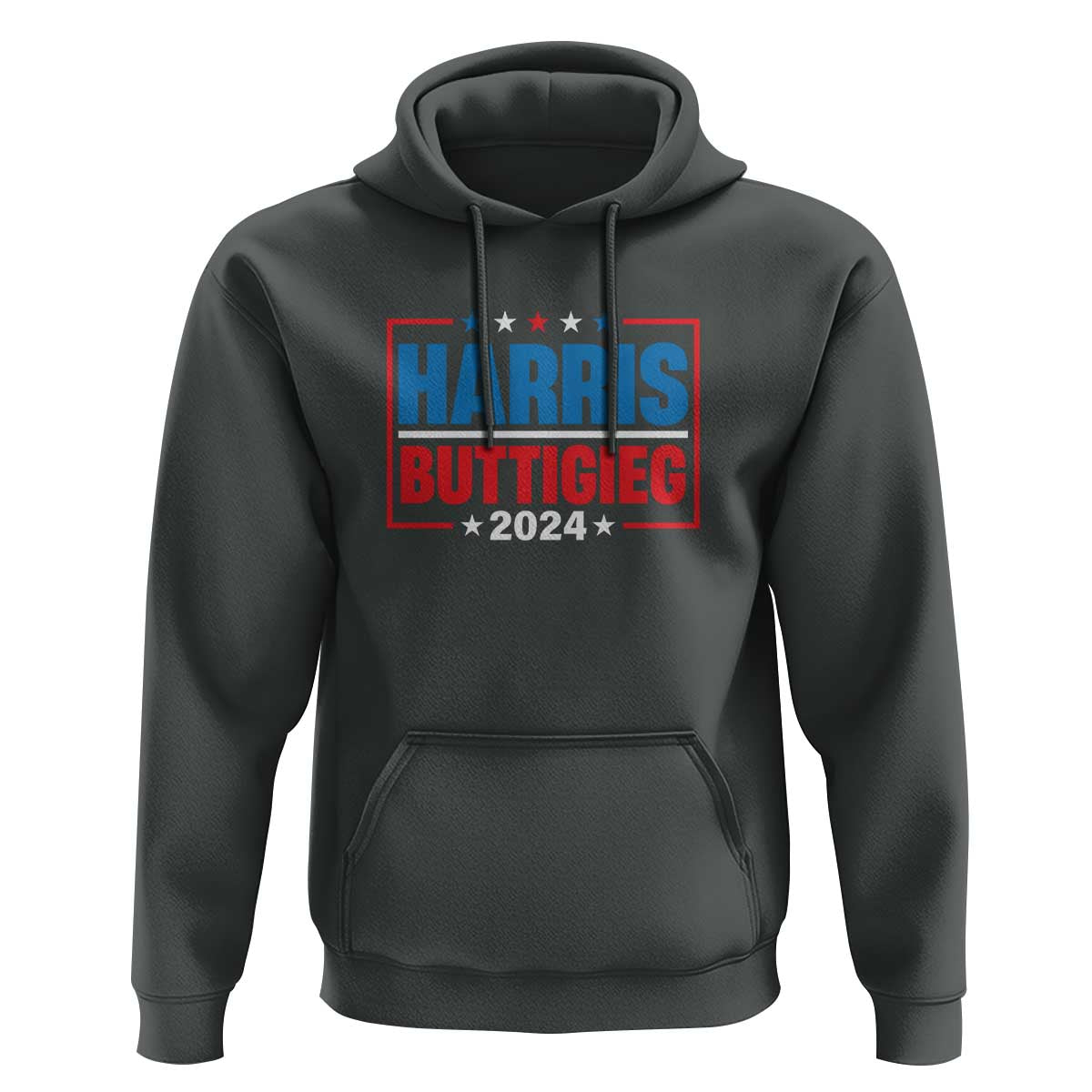 Harris Buttigieg 2024 Hoodie Presidential Election American Flag Star - Wonder Print Shop