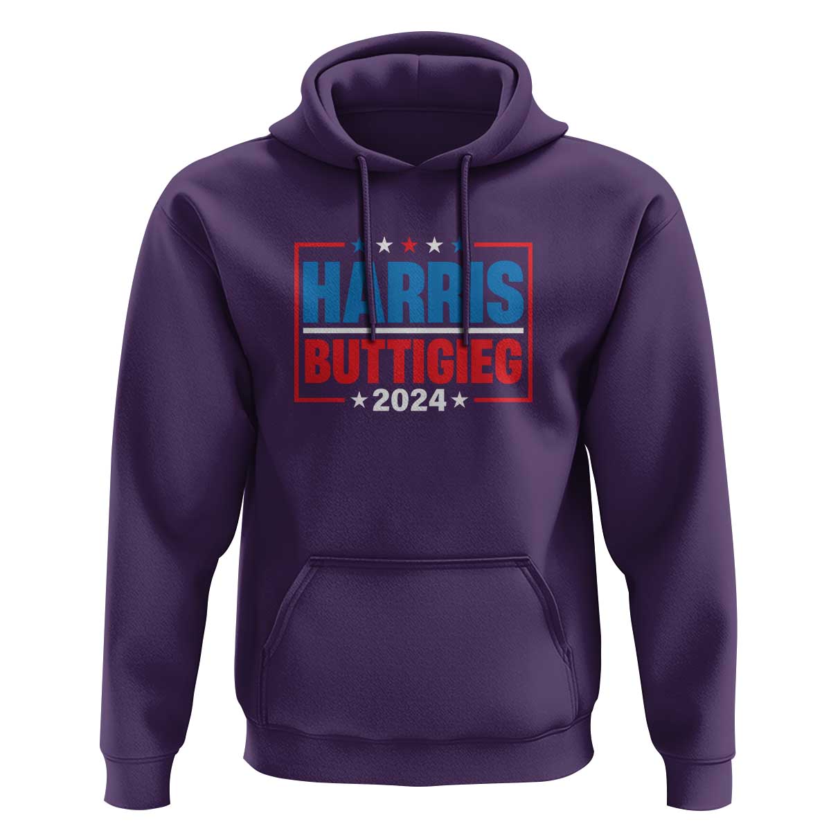 Harris Buttigieg 2024 Hoodie Presidential Election American Flag Star - Wonder Print Shop