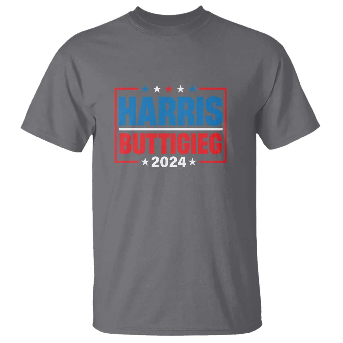 Harris Buttigieg 2024 T Shirt Presidential Election American Flag Star - Wonder Print Shop