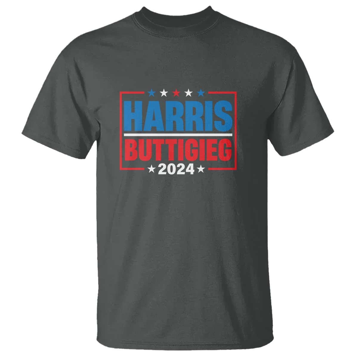 Harris Buttigieg 2024 T Shirt Presidential Election American Flag Star - Wonder Print Shop