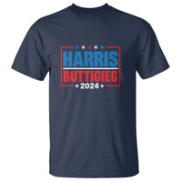 Harris Buttigieg 2024 T Shirt Presidential Election American Flag Star - Wonder Print Shop