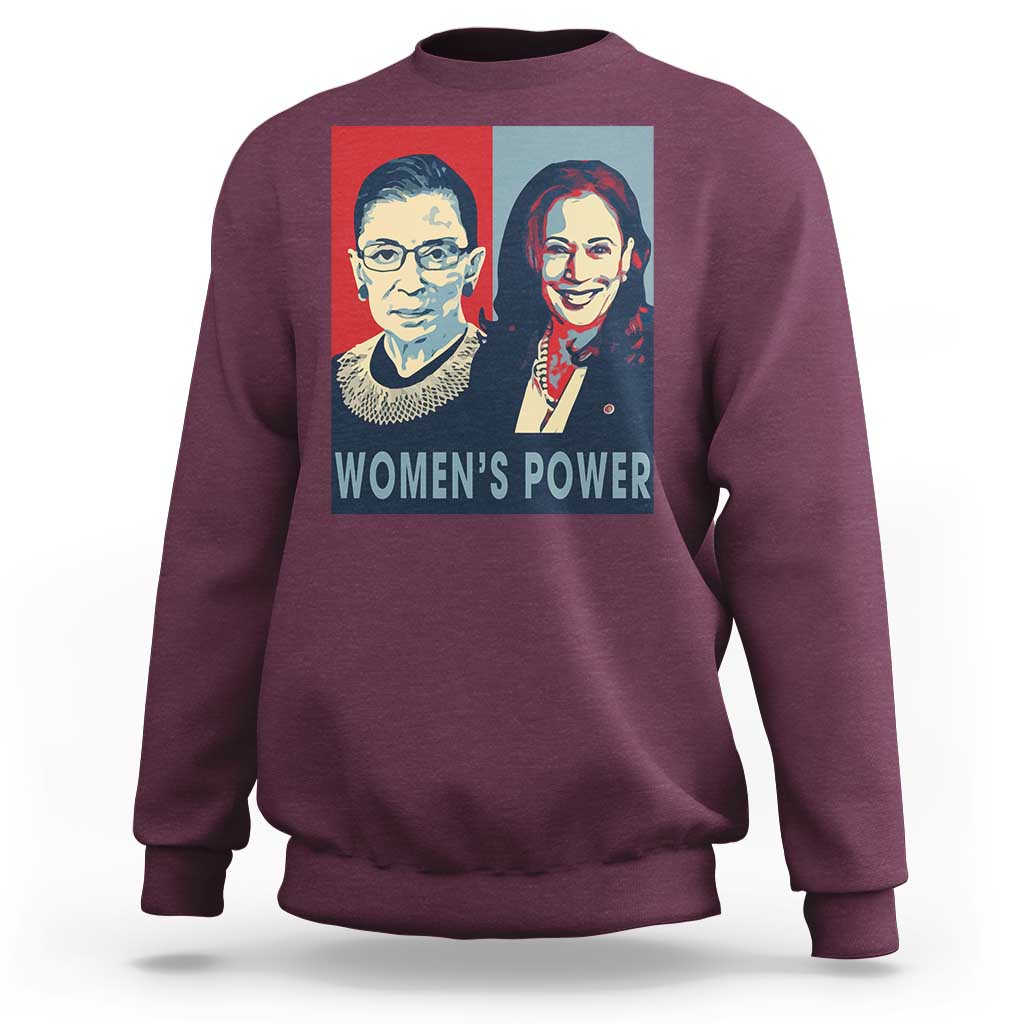 Women's Power Sweatshirt Ruth Harris Supporter Feminist Women's rights - Wonder Print Shop