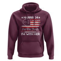 Harris'24 For The People I'm With Her Hoodie Vintage Betsy American Flag 2024 Election - Wonder Print Shop