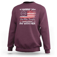 Harris'24 For The People I'm With Her Sweatshirt Vintage Betsy American Flag 2024 Election - Wonder Print Shop