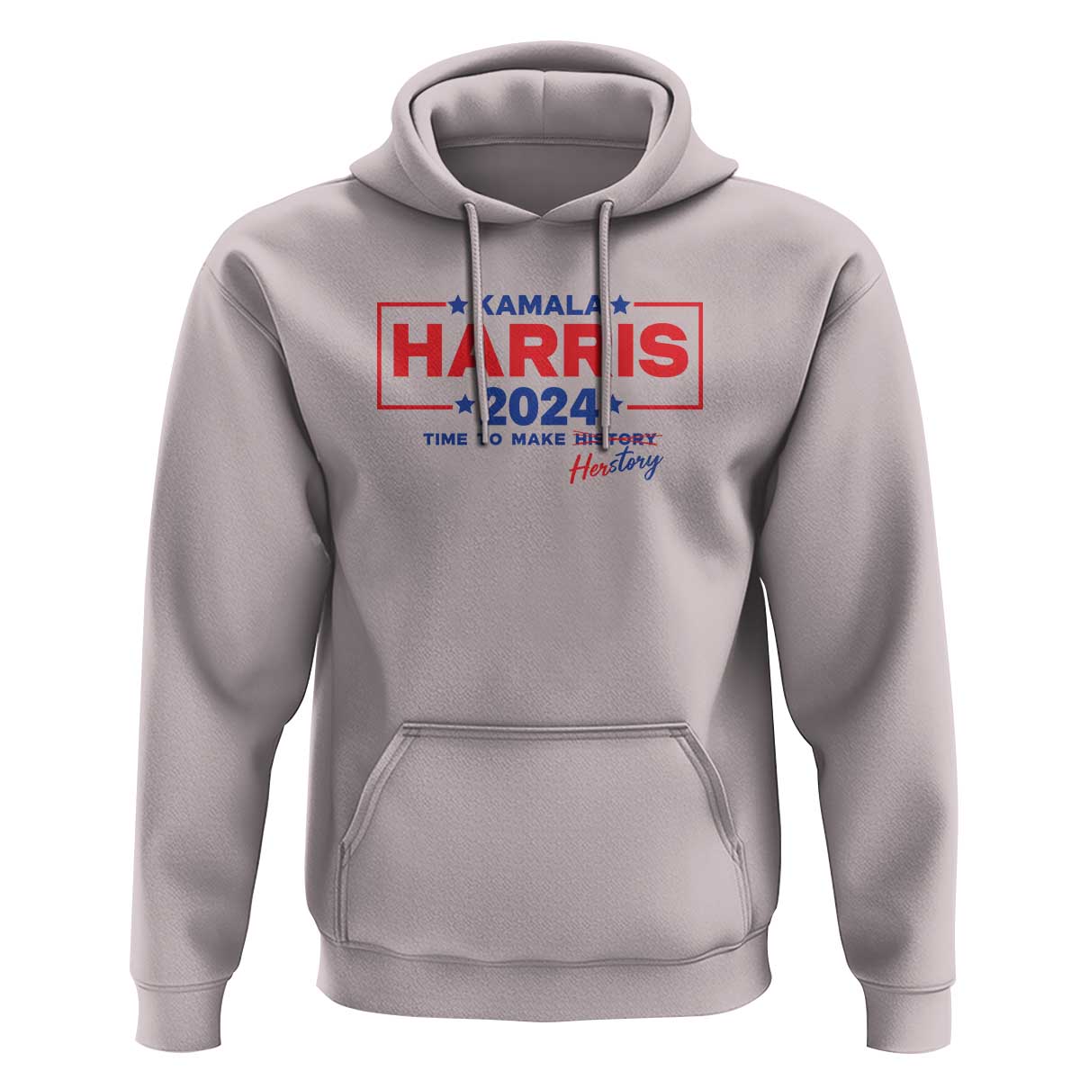 Harris 2024 Time To Make Herstory Hoodie American Flag Election Star - Wonder Print Shop