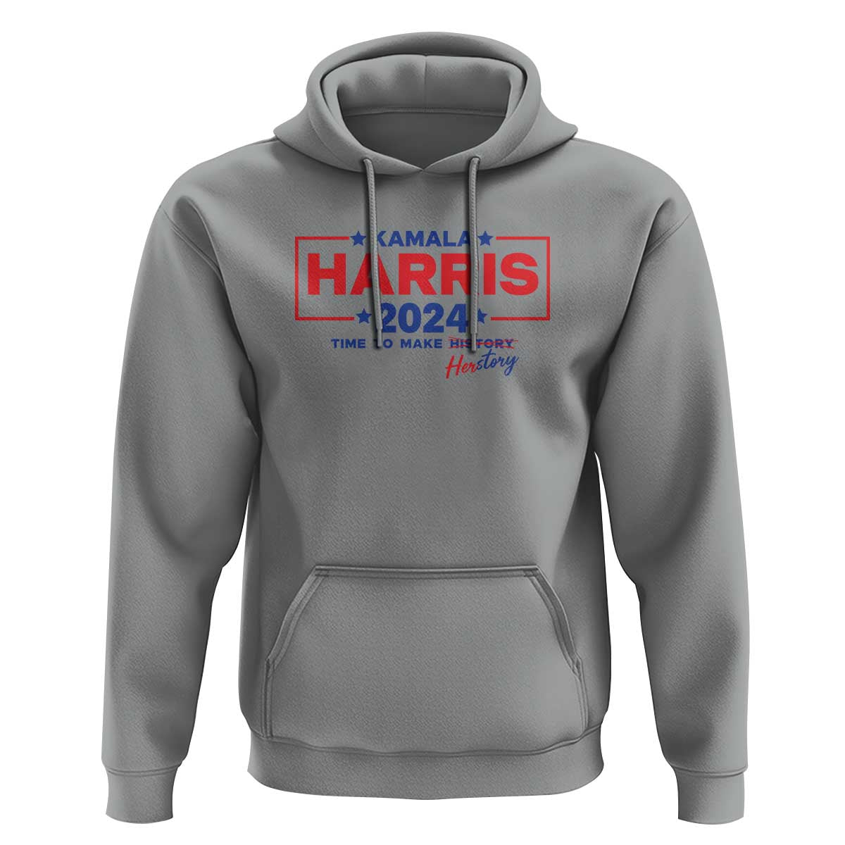 Harris 2024 Time To Make Herstory Hoodie American Flag Election Star - Wonder Print Shop