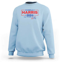 Harris 2024 Time To Make Herstory Sweatshirt American Flag Election Star - Wonder Print Shop