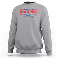 Harris 2024 Time To Make Herstory Sweatshirt American Flag Election Star - Wonder Print Shop