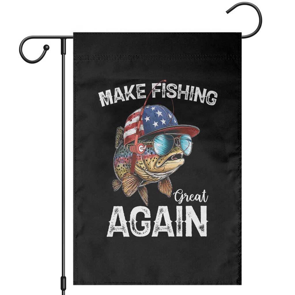 Funny Make Fishing Great Again Garden Flag Bass Fishing - Wonder Print Shop