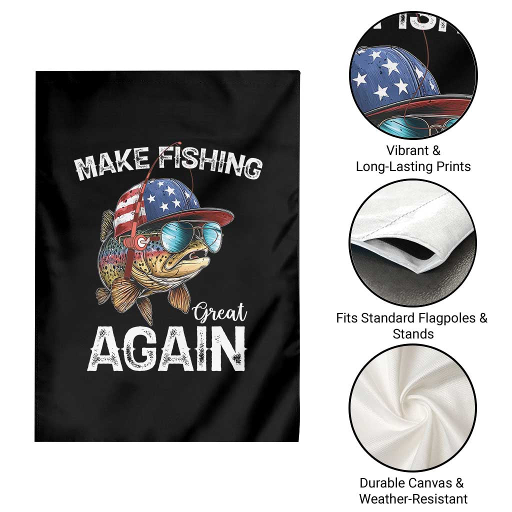 Funny Make Fishing Great Again Garden Flag Bass Fishing - Wonder Print Shop