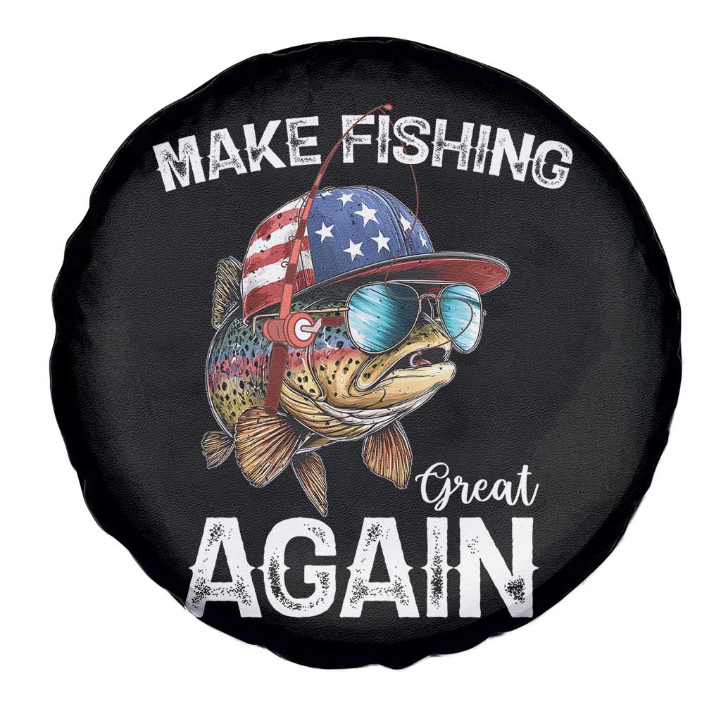 Funny Make Fishing Great Again Spare Tire Cover Bass Fishing - Wonder Print Shop