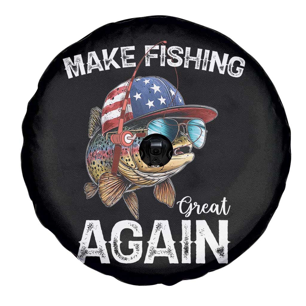 Funny Make Fishing Great Again Spare Tire Cover Bass Fishing - Wonder Print Shop