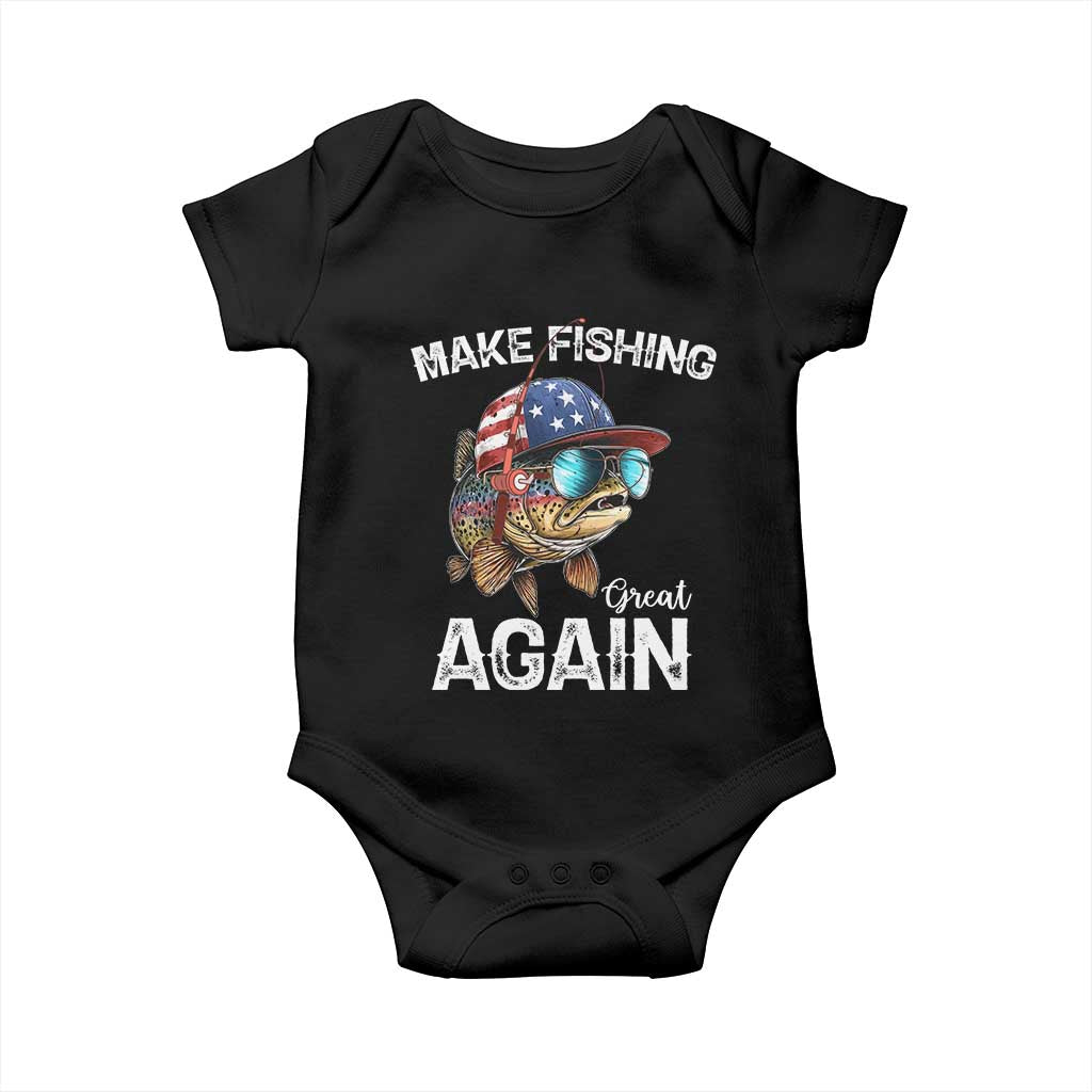 Funny Make Fishing Great Again Baby Onesie Bass Fishing - Wonder Print Shop