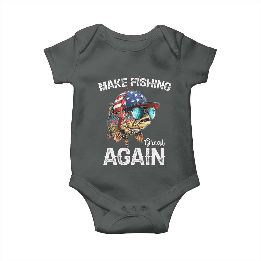 Funny Make Fishing Great Again Baby Onesie Bass Fishing - Wonder Print Shop