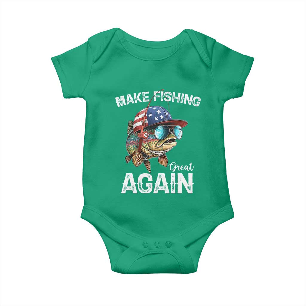 Funny Make Fishing Great Again Baby Onesie Bass Fishing - Wonder Print Shop