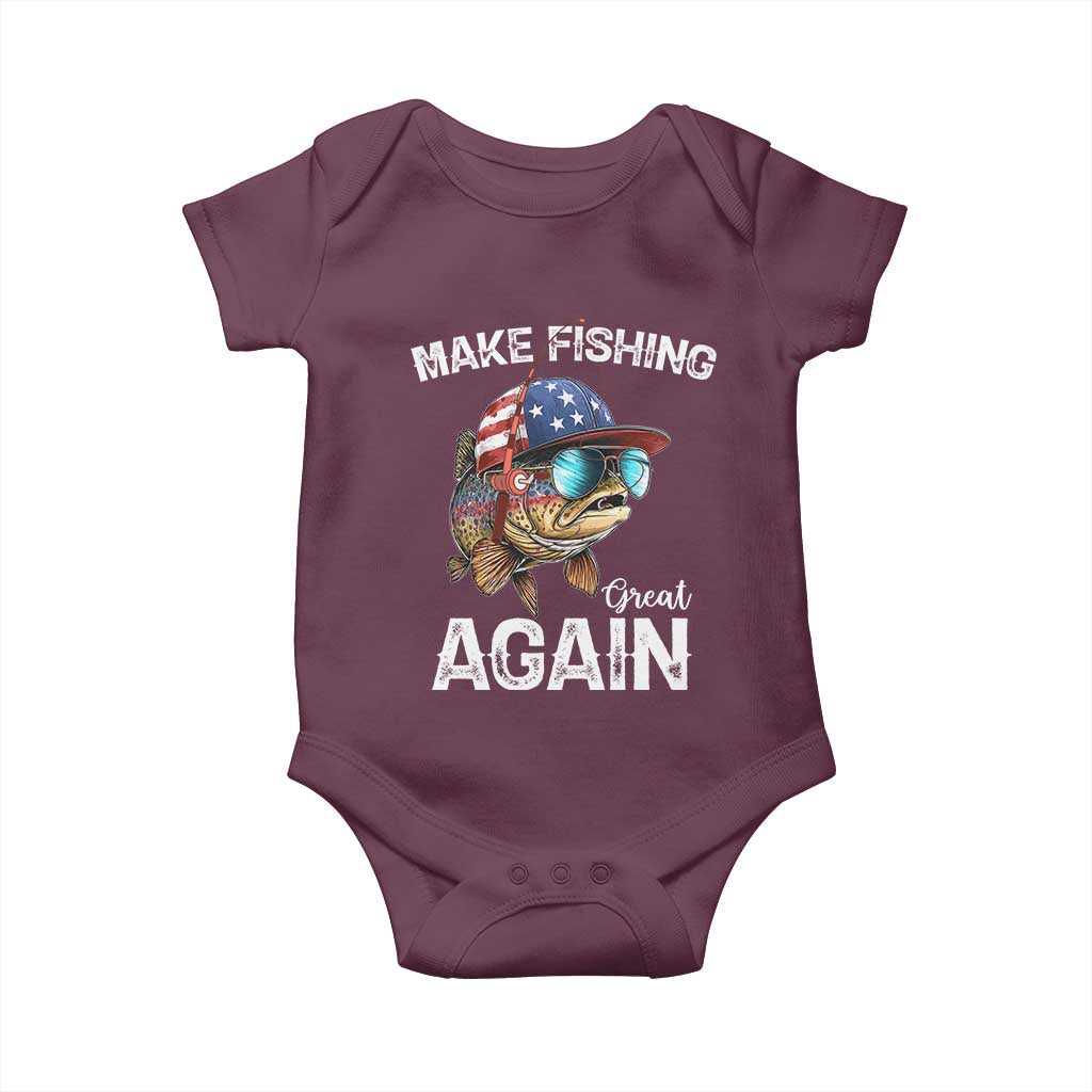 Funny Make Fishing Great Again Baby Onesie Bass Fishing - Wonder Print Shop