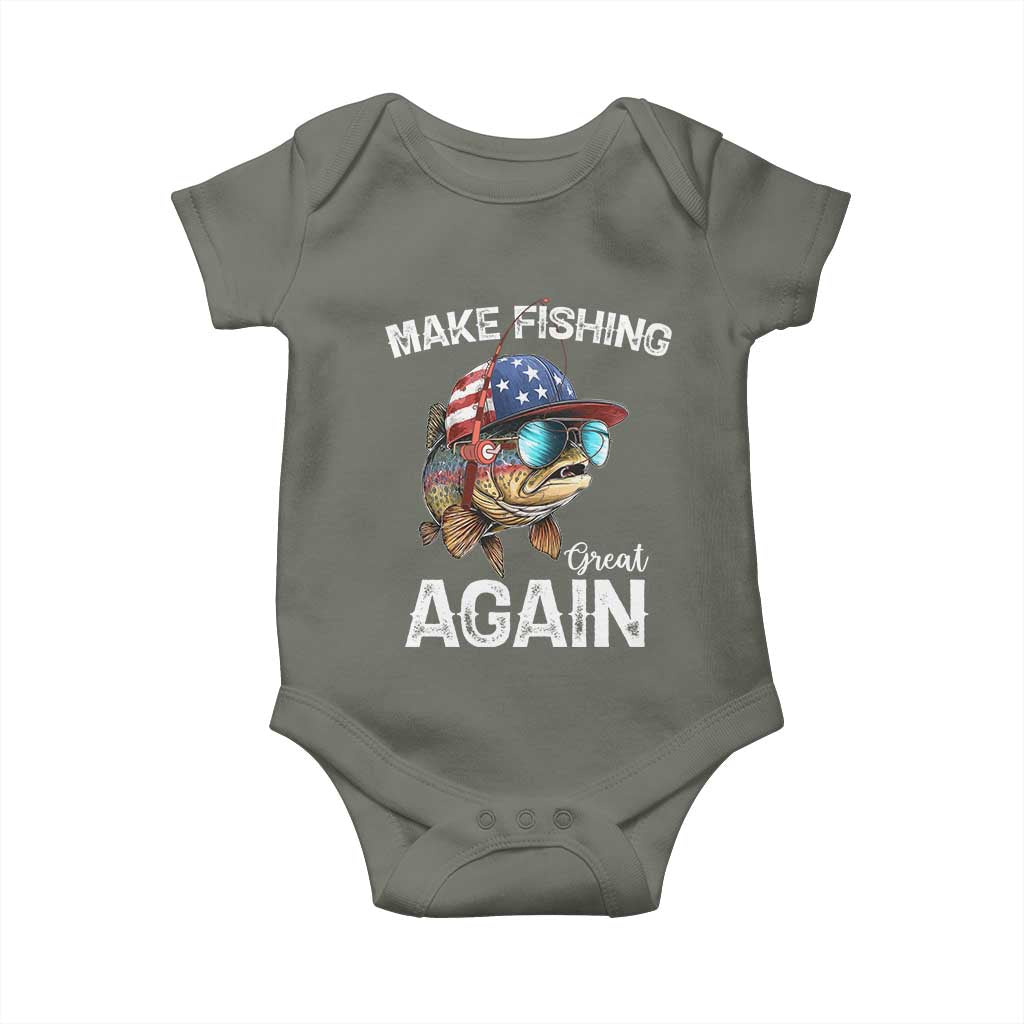 Funny Make Fishing Great Again Baby Onesie Bass Fishing - Wonder Print Shop