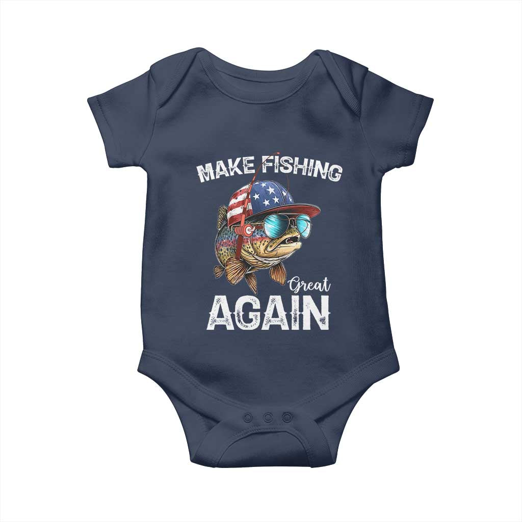 Funny Make Fishing Great Again Baby Onesie Bass Fishing - Wonder Print Shop