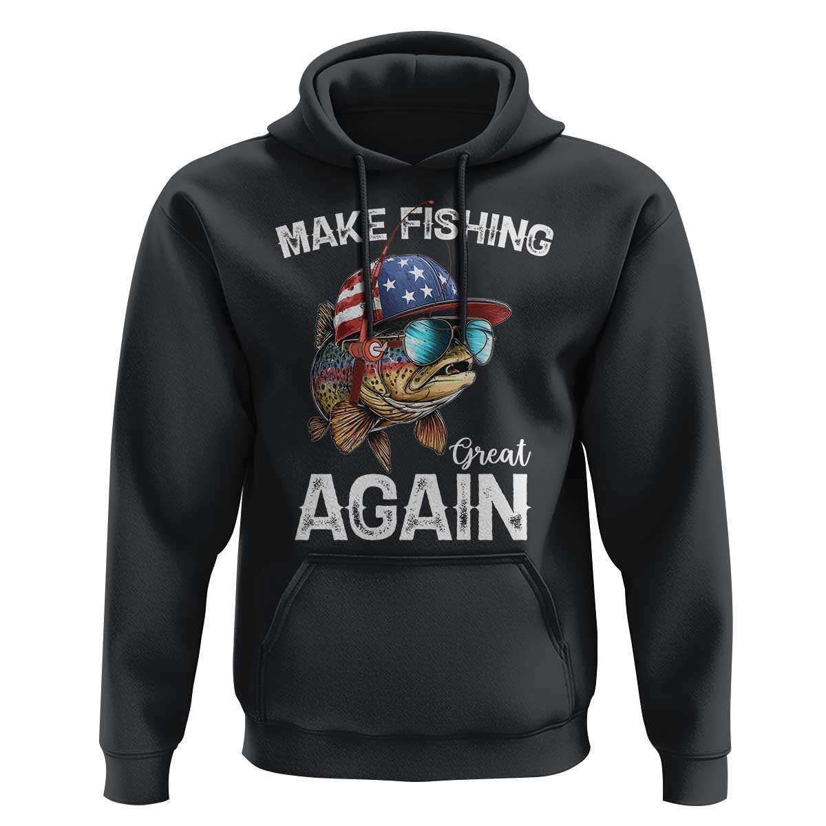 Funny Make Fishing Great Again Hoodie Bass Fishing - Wonder Print Shop