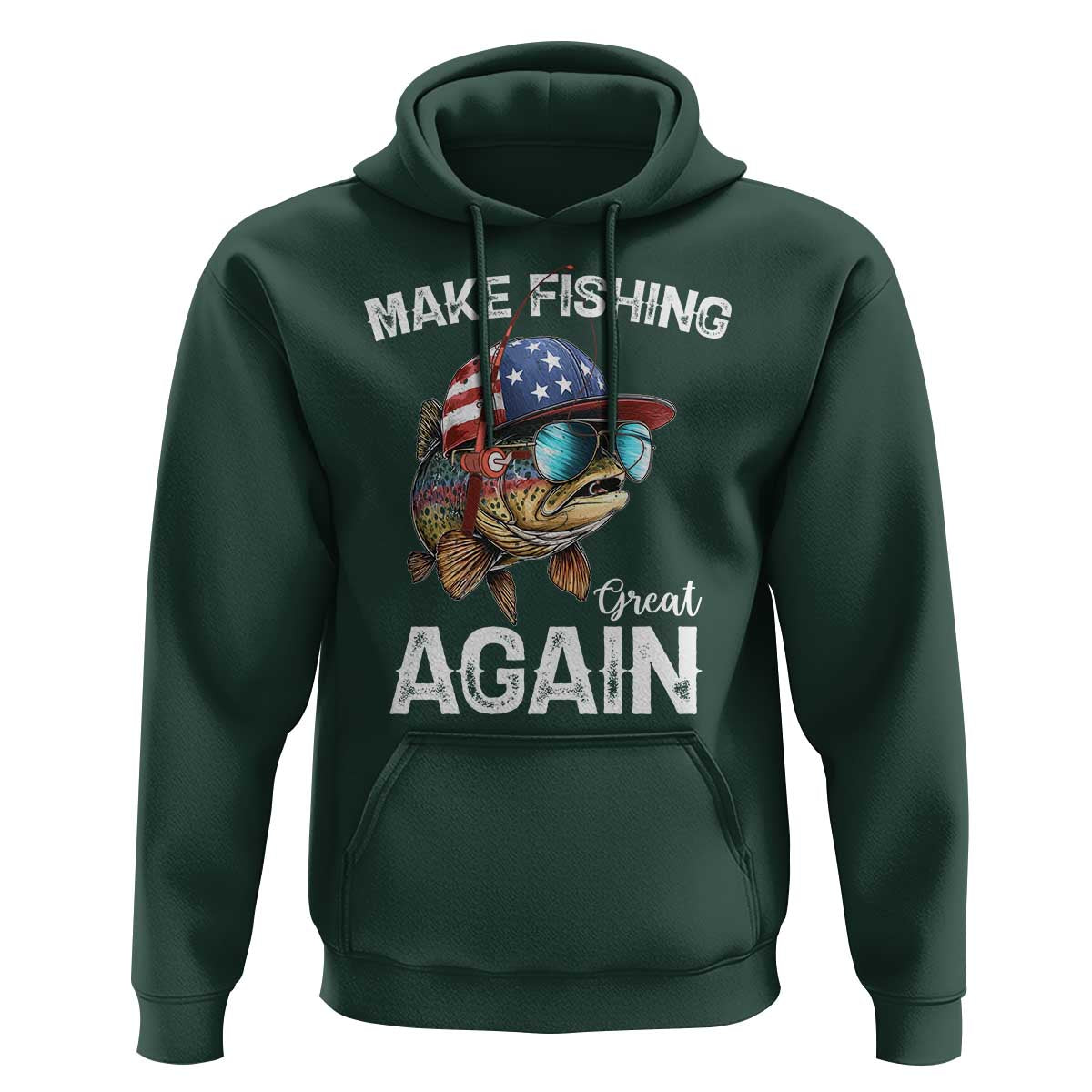 Funny Make Fishing Great Again Hoodie Bass Fishing - Wonder Print Shop