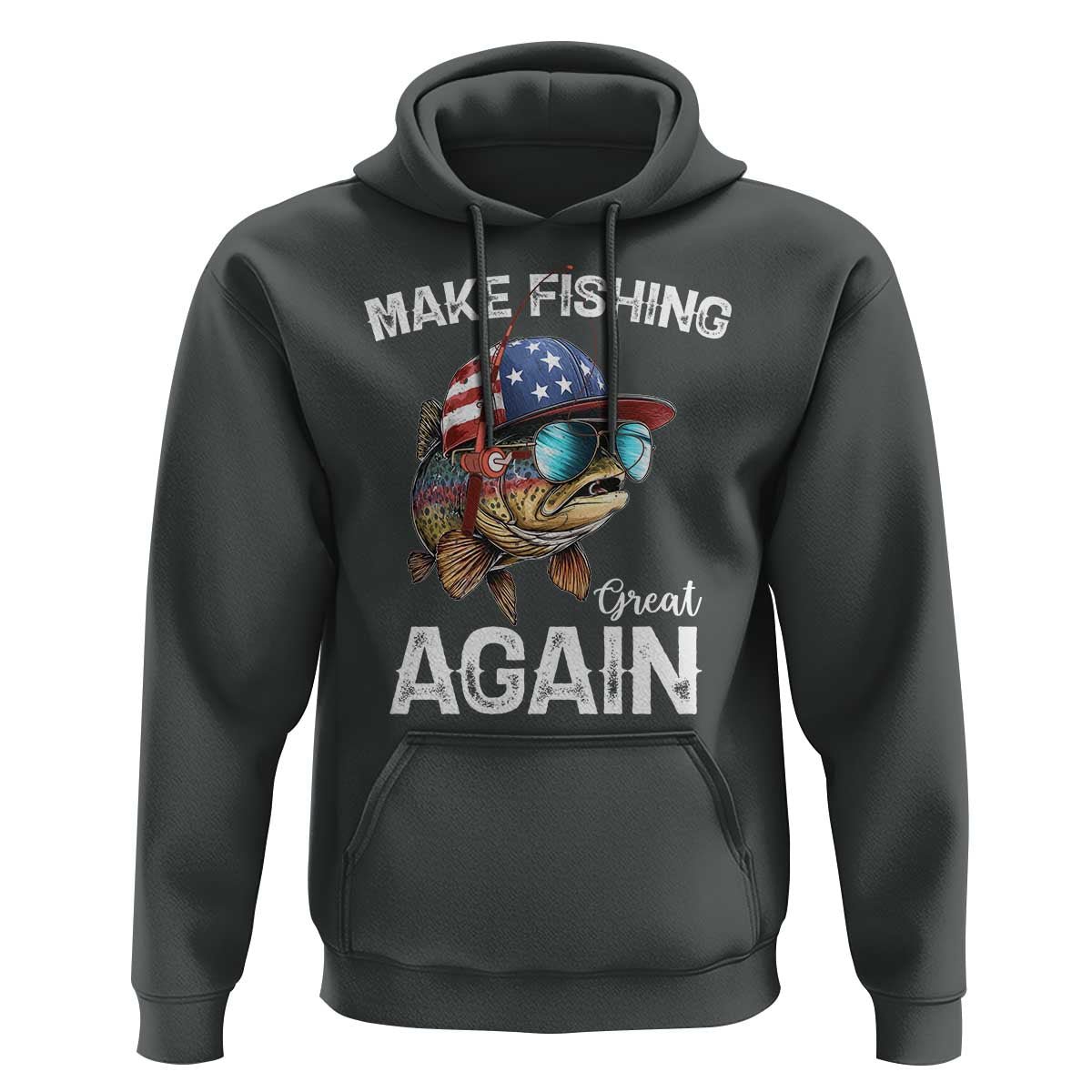 Funny Make Fishing Great Again Hoodie Bass Fishing - Wonder Print Shop