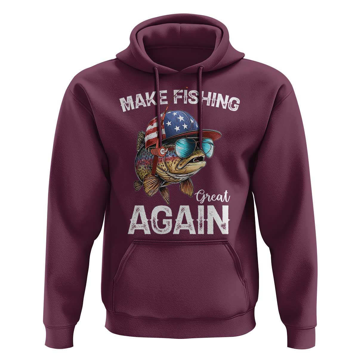 Funny Make Fishing Great Again Hoodie Bass Fishing - Wonder Print Shop