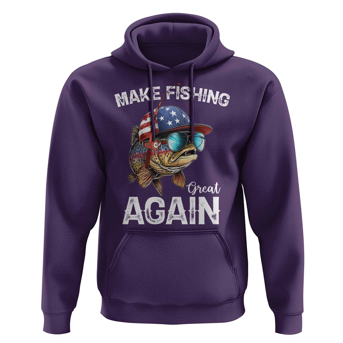 Funny Make Fishing Great Again Hoodie Bass Fishing - Wonder Print Shop